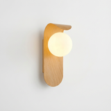 Scandinavian Wood Globe LED Wall Light