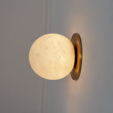 Alabaster Globe LED Wall Sconce Light
