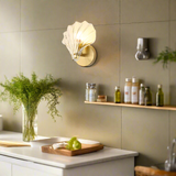 Art Deco Brass Seashell Wall Sconce LED