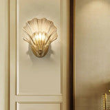 Art Deco Brass Seashell Wall Sconce LED