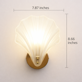 Art Deco Brass Seashell Wall Sconce LED