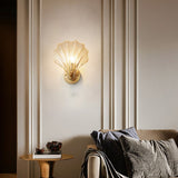 Art Deco Brass Seashell Wall Sconce LED