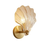 Art Deco Brass Seashell Wall Sconce LED