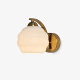 Art Deco Rippled Glass Globe Wall Sconce