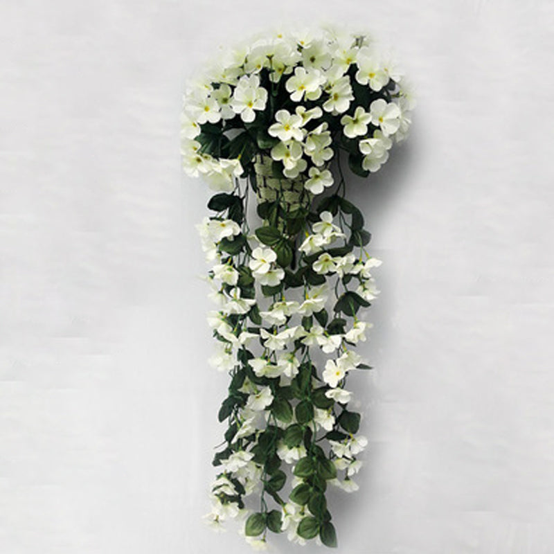 Artificial Hanging Basket with Trailing Vines