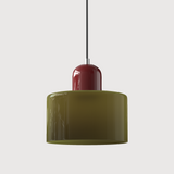 Bauhaus Glass Cylinder Pendant Light