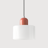 Bauhaus Glass Cylinder Pendant Light