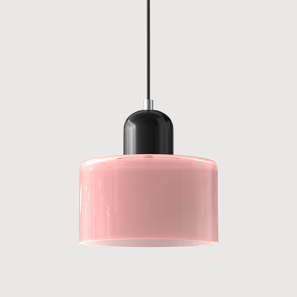 Bauhaus Glass Cylinder Pendant Light