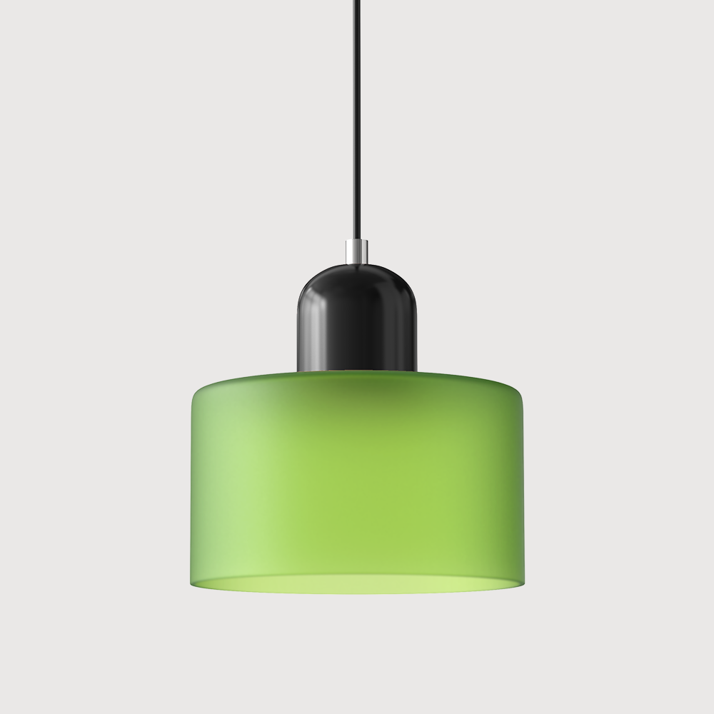 Bauhaus Glass Cylinder Pendant Light