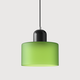 Bauhaus Glass Cylinder Pendant Light