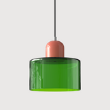 Bauhaus Glass Cylinder Pendant Light
