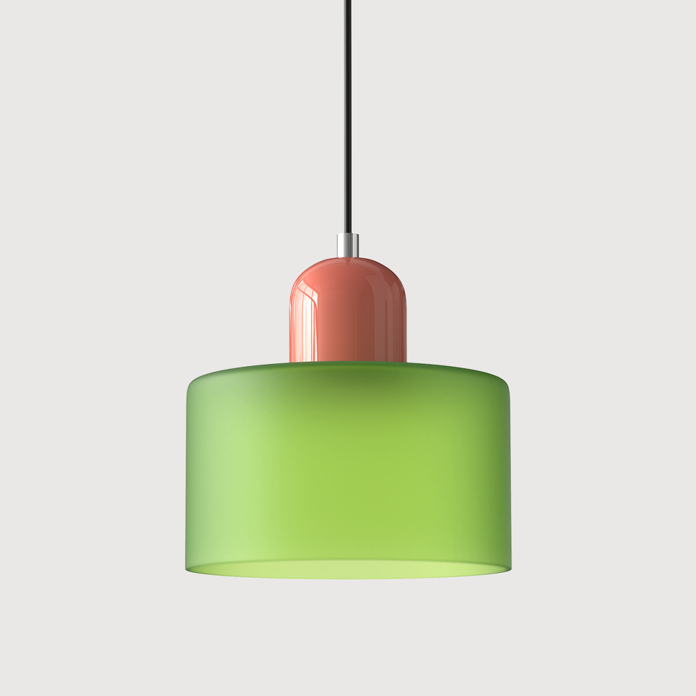 Bauhaus Glass Cylinder Pendant Light