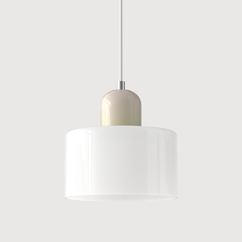 Bauhaus Glass Cylinder Pendant Light