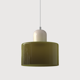 Bauhaus Glass Cylinder Pendant Light