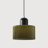 Bauhaus Glass Cylinder Pendant Light