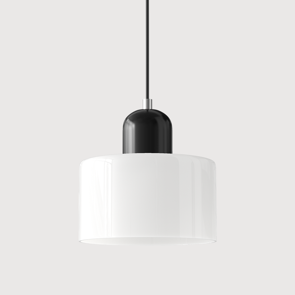 Bauhaus Glass Cylinder Pendant Light