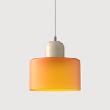 Bauhaus Glass Cylinder Pendant Light