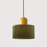 Bauhaus Glass Cylinder Pendant Light