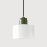 Bauhaus Glass Cylinder Pendant Light