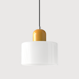 Bauhaus Glass Cylinder Pendant Light
