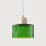 Bauhaus Glass Cylinder Pendant Light