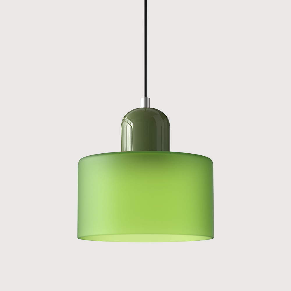 Bauhaus Glass Cylinder Pendant Light