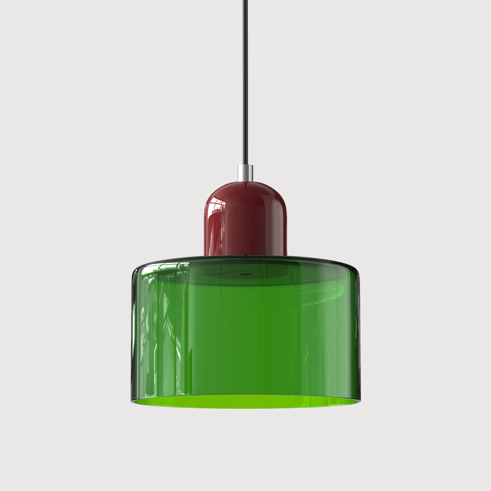 Bauhaus Glass Cylinder Pendant Light