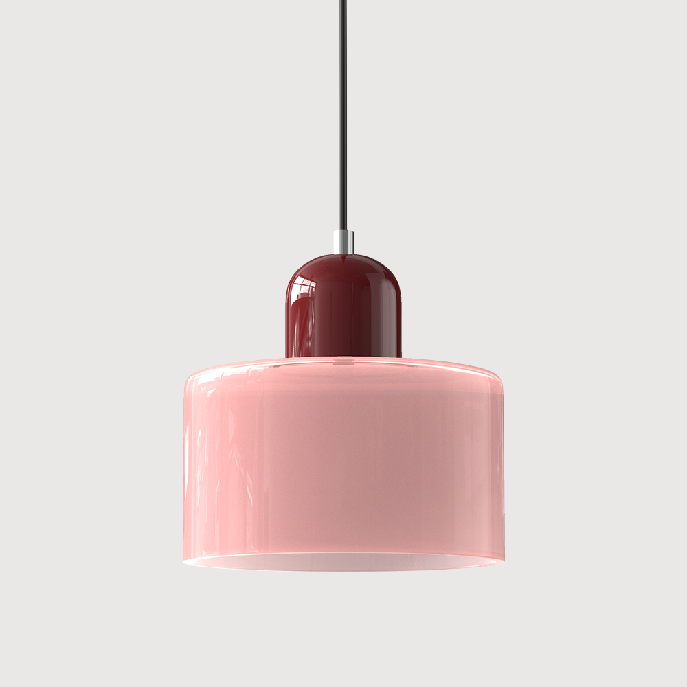 Bauhaus Glass Cylinder Pendant Light