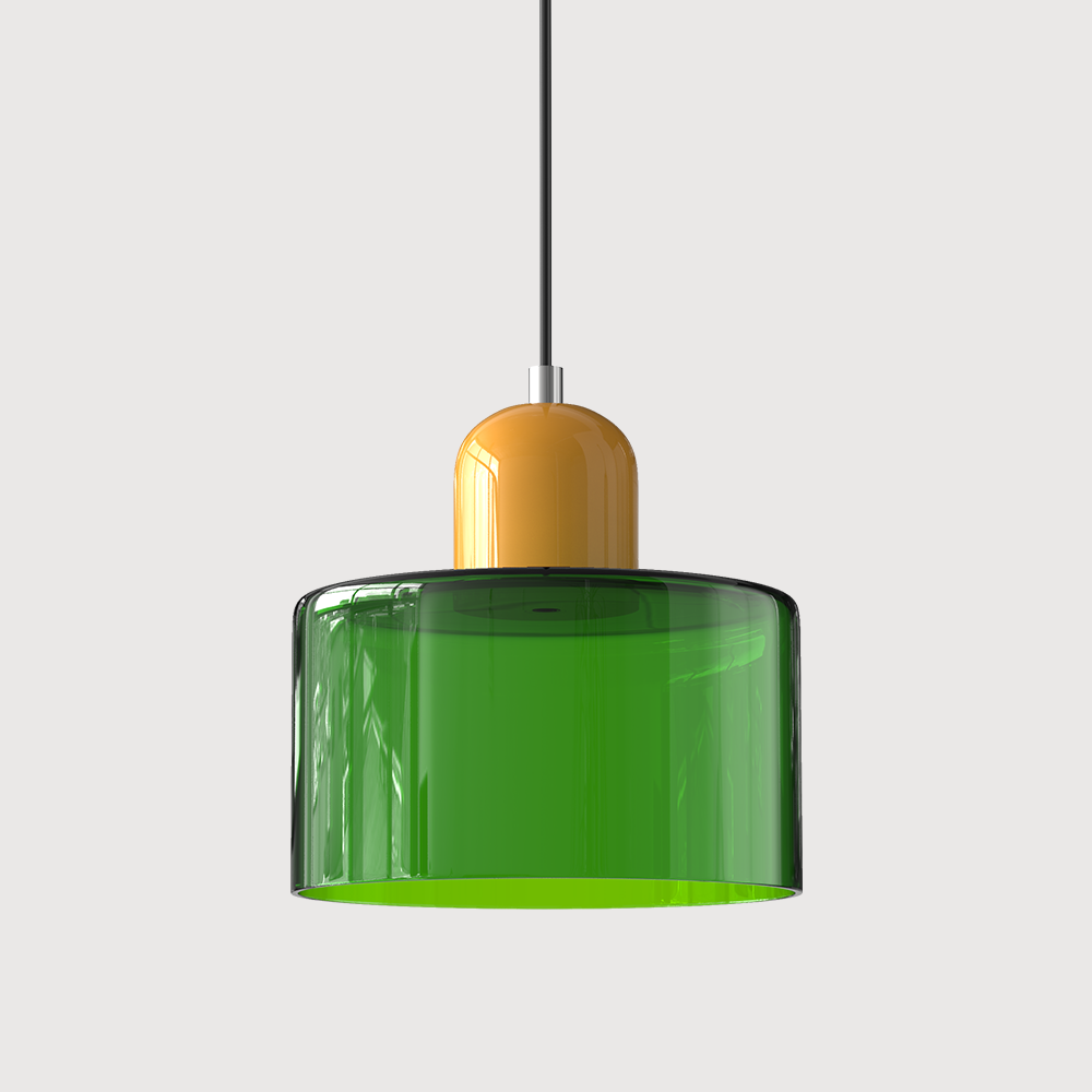 Bauhaus Glass Cylinder Pendant Light