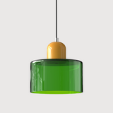 Bauhaus Glass Cylinder Pendant Light