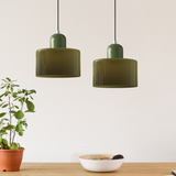 Bauhaus Glass Cylinder Pendant Light