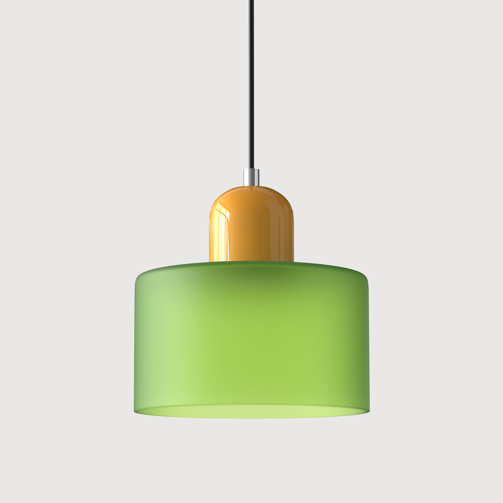 Bauhaus Glass Cylinder Pendant Light