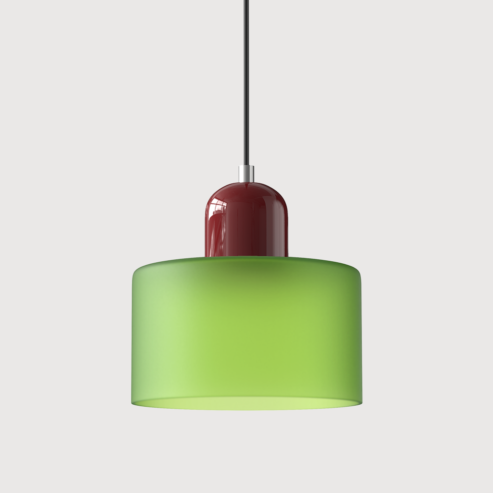 Bauhaus Glass Cylinder Pendant Light