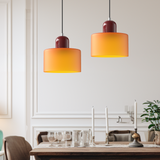 Bauhaus Glass Cylinder Pendant Light
