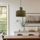 Bauhaus Glass Cylinder Pendant Light