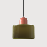 Bauhaus Glass Cylinder Pendant Light