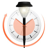 Black ABS Solar Light with Glass Shade