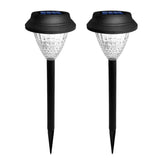 Black ABS Solar Light with Glass Shade