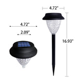 Black ABS Solar Light with Glass Shade