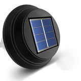 Black ABS Solar Light with Glass Shade