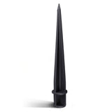 Black ABS Solar Light with Glass Shade