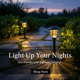 Black Solar LED Path Lights with Cage Design
