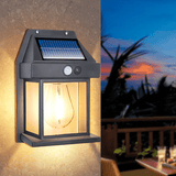 Black Solar Light with Motion Sensor Wall