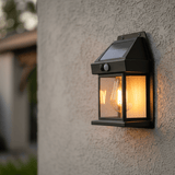 Black Solar Light with Motion Sensor Wall