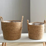 Braided Woven Flower Pot Set with Handles