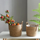 Braided Woven Flower Pot Set with Handles