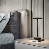 Brass Cone LED Table Lamp with Recharge