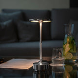 Brass Cone LED Table Lamp with Recharge