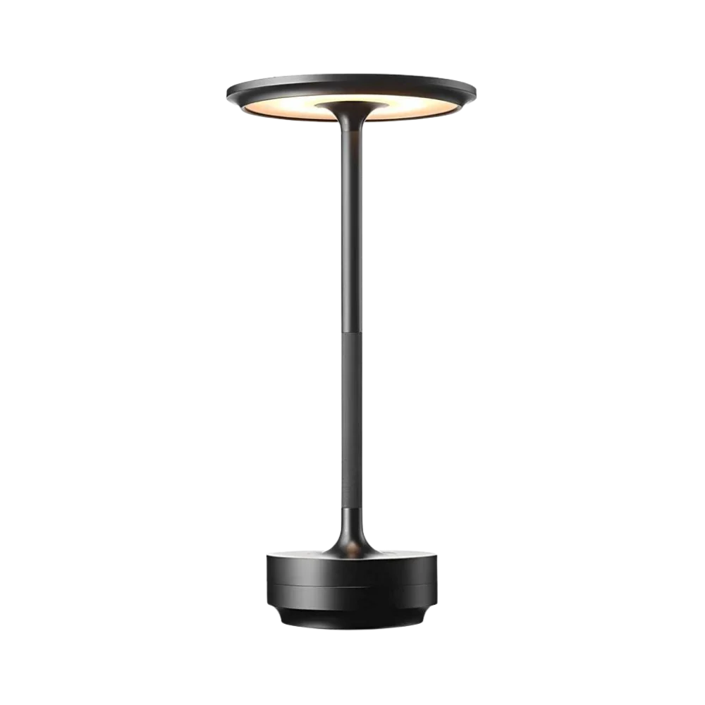 Brass Cone LED Table Lamp with Recharge