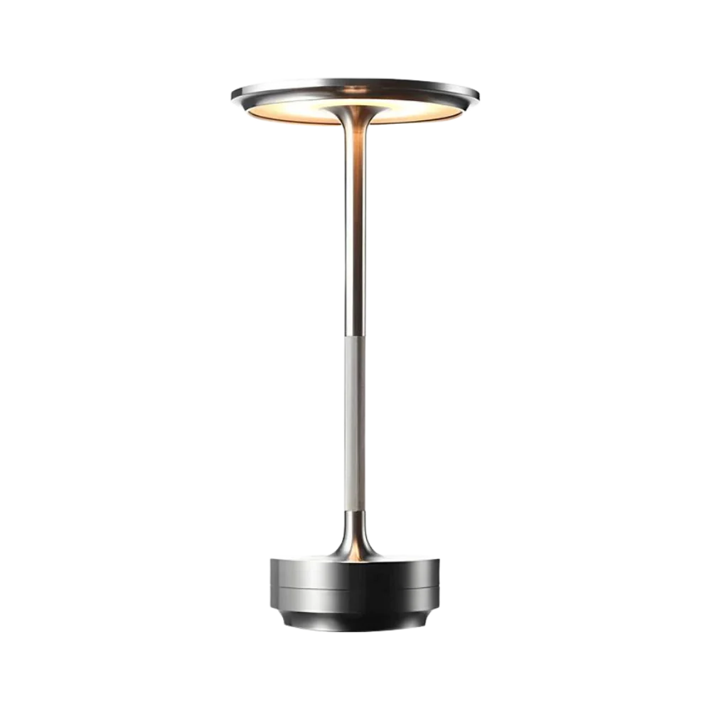 Brass Cone LED Table Lamp with Recharge